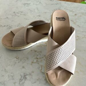 Earth Modena Leather Slide Sandals